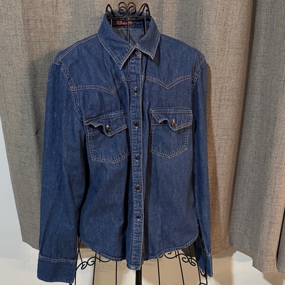 Vintage J. Crew Blue Jean Button-Up - Picture 3 of 9